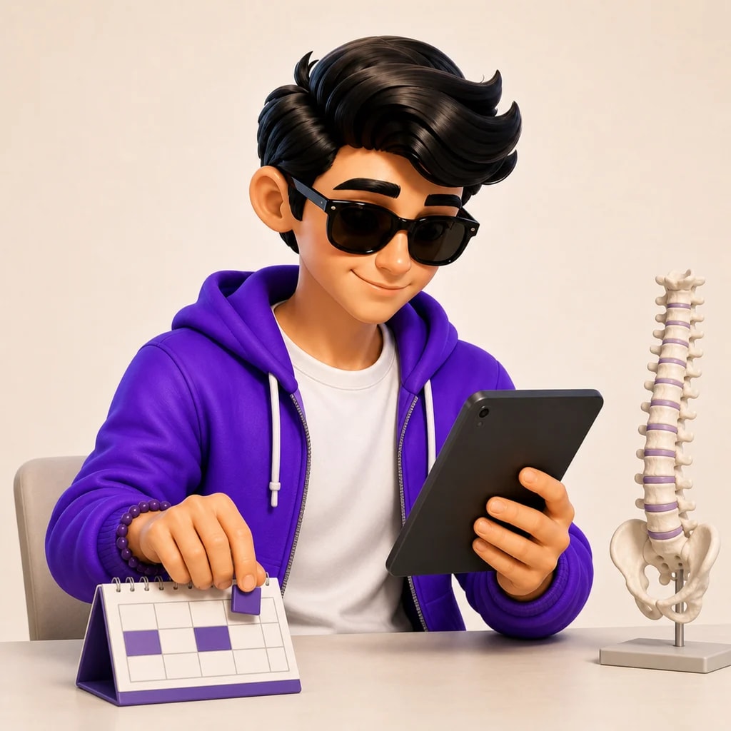 Nephew helping Fairway Chiropractic with daily work