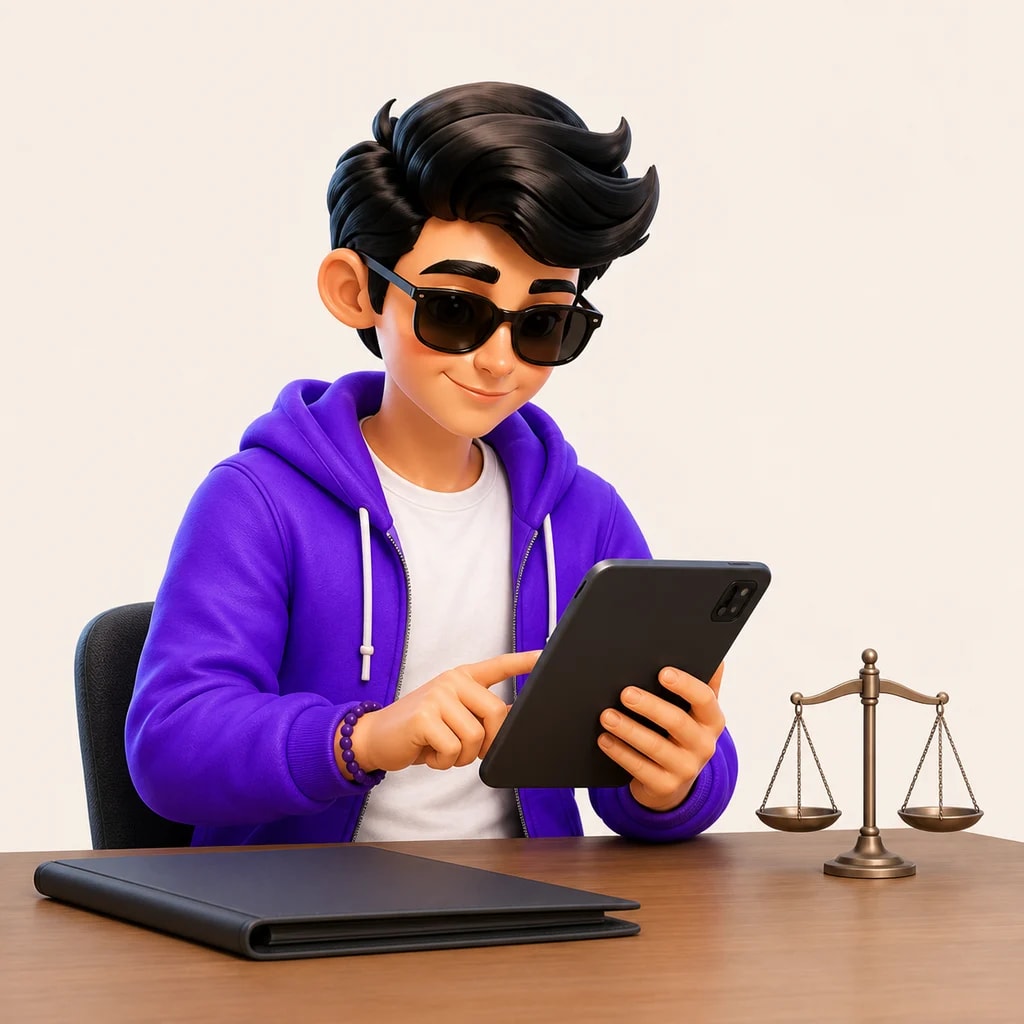 Nephew helping Northfield Law with daily work